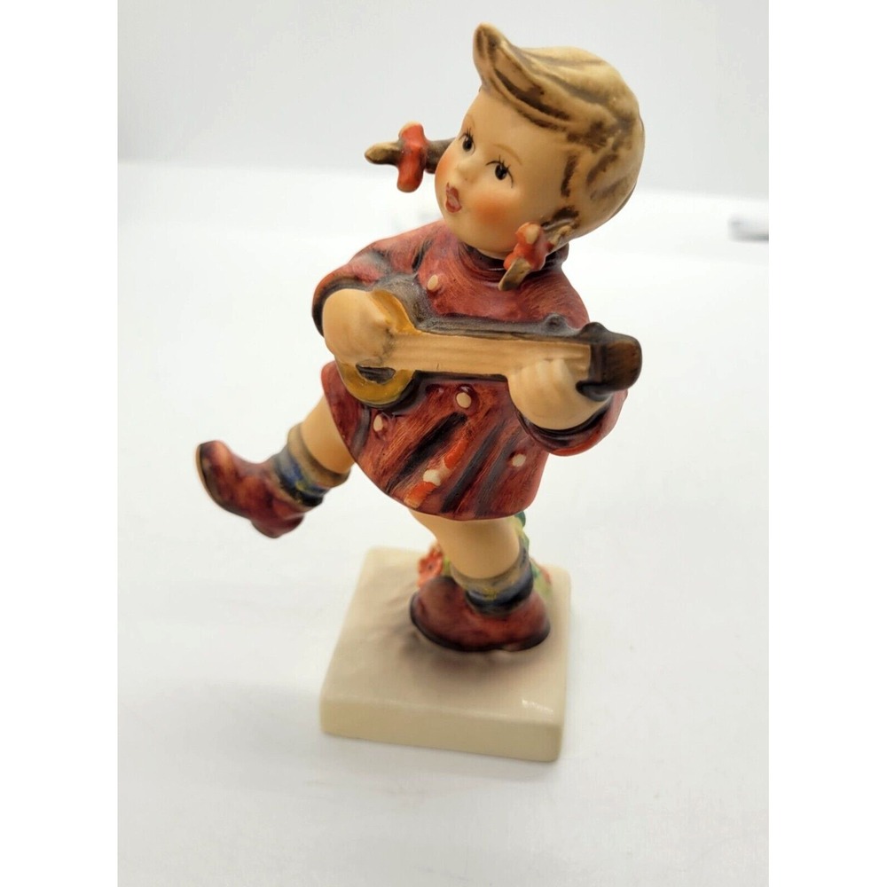 Vintage M.J. Hummel Goebel Happiness Girl Playing Guitar Figurine #86